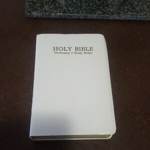 1989 Holy Bible King James Version Dictionary Study Guide Christ In Red